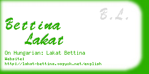 bettina lakat business card